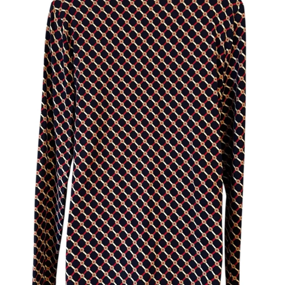 Talbots Geometric Print Long Sleeve Top  Office/Career    XLARGE   #3 - Picture 7 of 9
